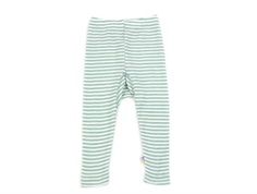 Joha green stripe leggings merino wool/silk